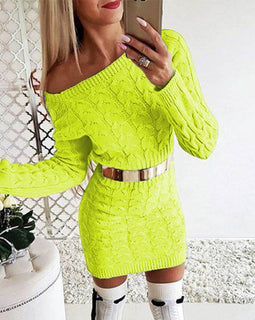 Winter Mini Sweater Dress
